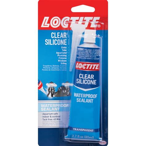 waterproof sealant glue|Loctite Clear Silicone Sealant, 2.7 fl oz, 1 Pack